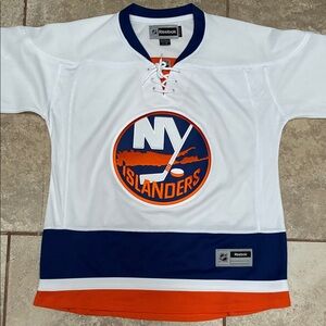Reebok Islanders White, Blue, and Orange Jersey